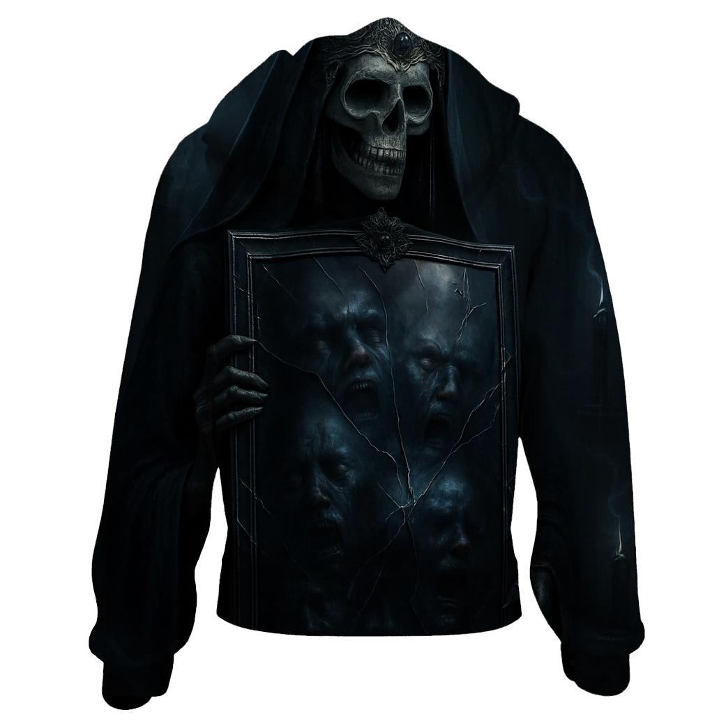 Obsidian Mirror Of The Wailing Masks zip-up hoodies