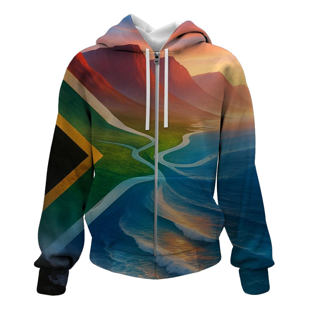 South Africa Ocean Mountain Fusion hoodie designs
