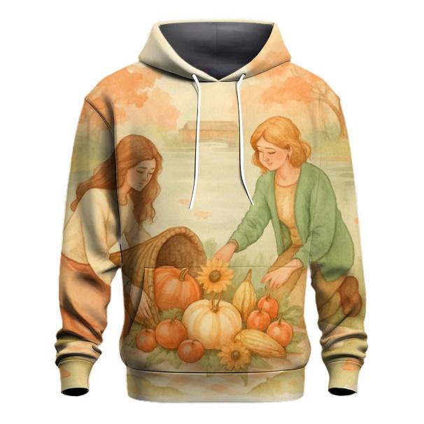 Cornucopia Riverbank Picnic Blessing premium hoodies