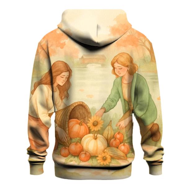 Cornucopia Riverbank Picnic Blessing premium hoodies