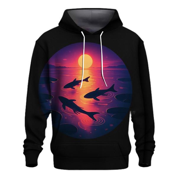 Koi Sun Path Reflection hoodies fashion