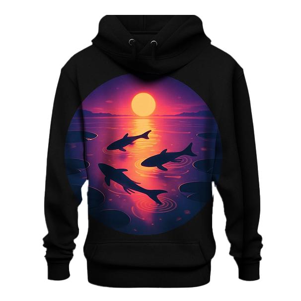 Koi Sun Path Reflection hoodies fashion
