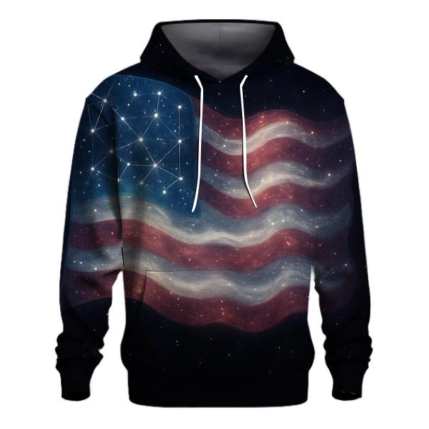 Starlit Flag Constellation Weave printed hoodies