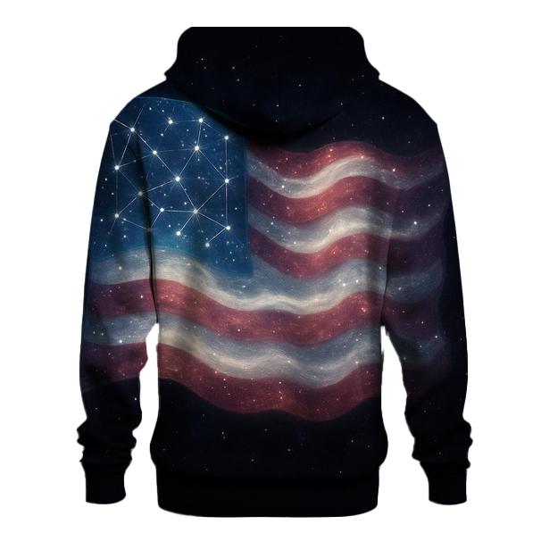 Starlit Flag Constellation Weave printed hoodies