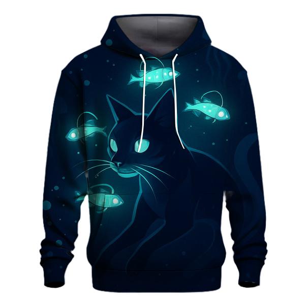 Deep Sea Lantern Cat zip-up hoodies