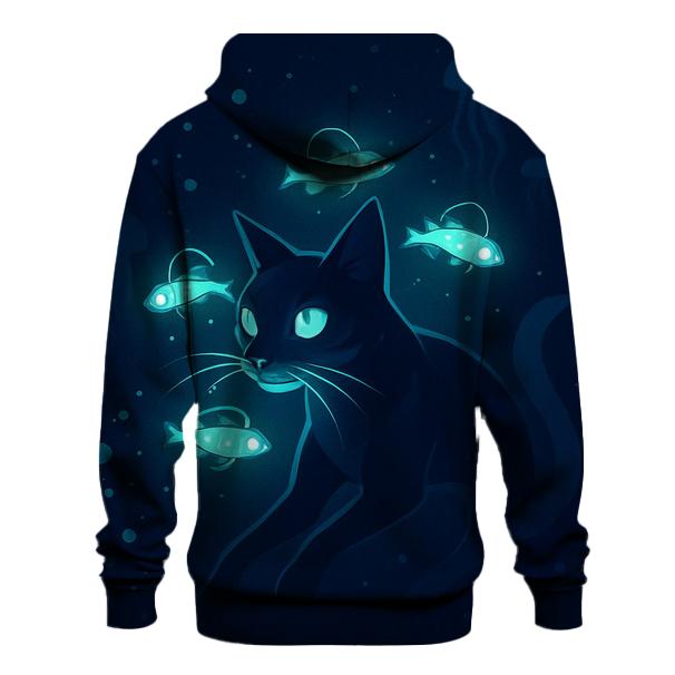 Deep Sea Lantern Cat zip-up hoodies