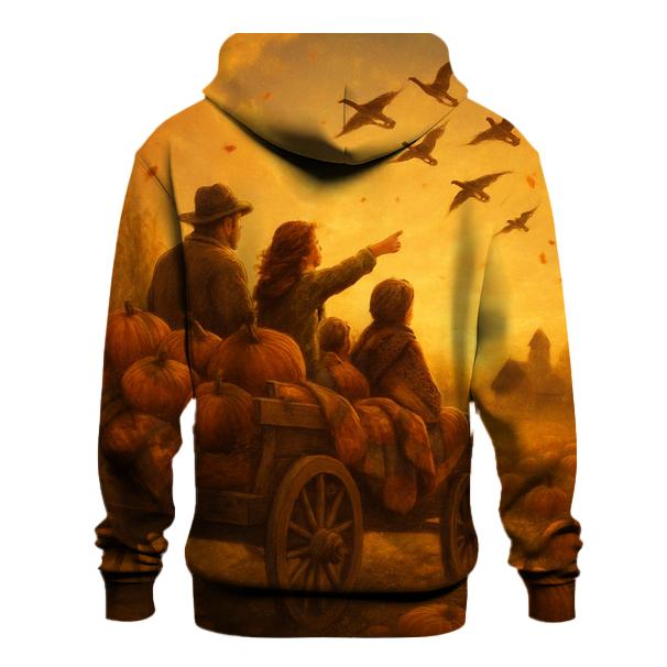 Pumpkin Patch Sunset Wagon Ride heavyweight hoodies