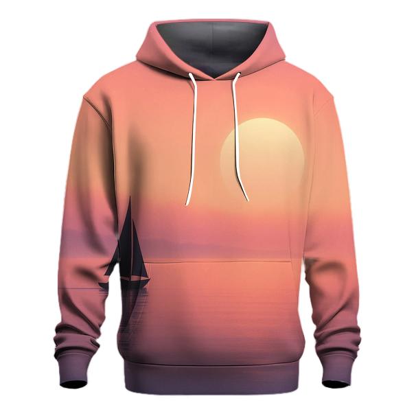 Sailboat In The Gradient Mist designer hoodies