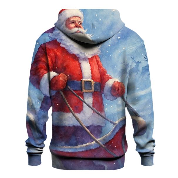 Watercolor Blizzard Sleigh Guardian designer hoodies