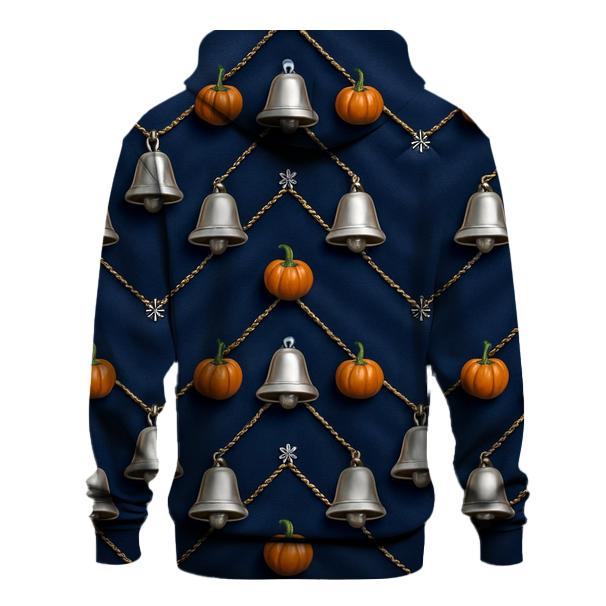Silver Bell Pumpkin Chevron On Navy Background hoodie styles