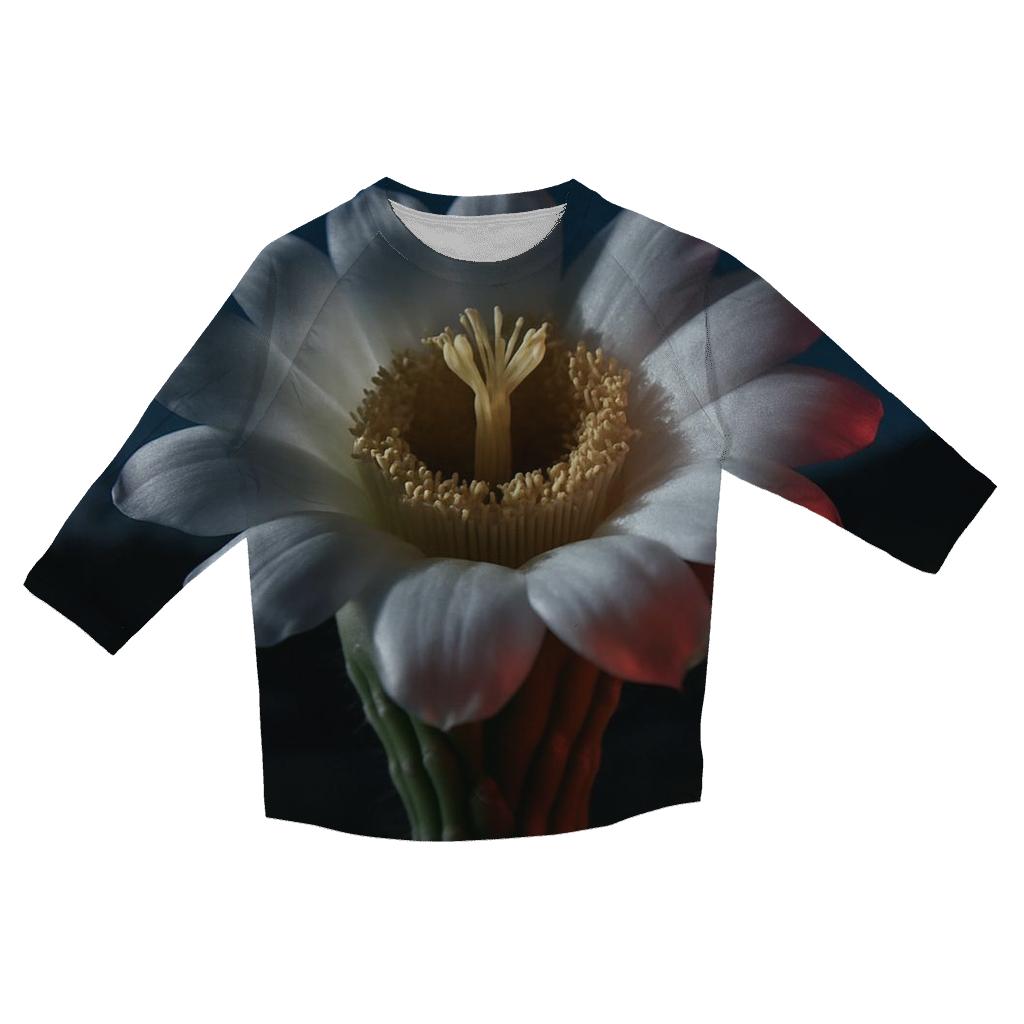 Nocturnal Cactus Bloom Survey In The Sonoran Desert trendy 3/4 sleeve tops