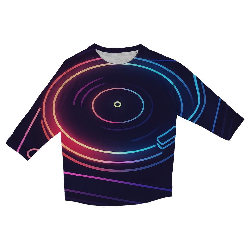 Neon Marquee Turntable trendy 3/4 sleeve tops