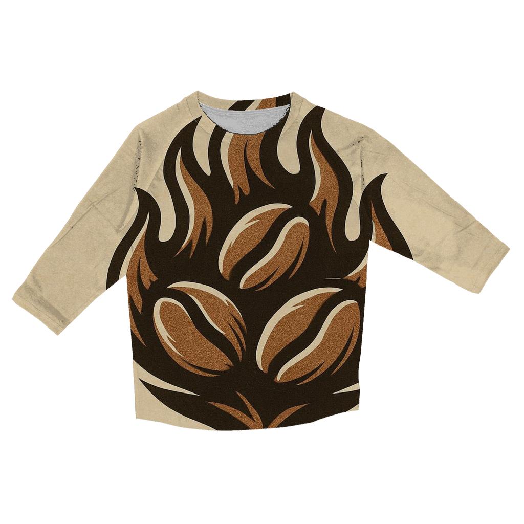 Roaster Flame Crest fashion 3/4 sleeve shirts