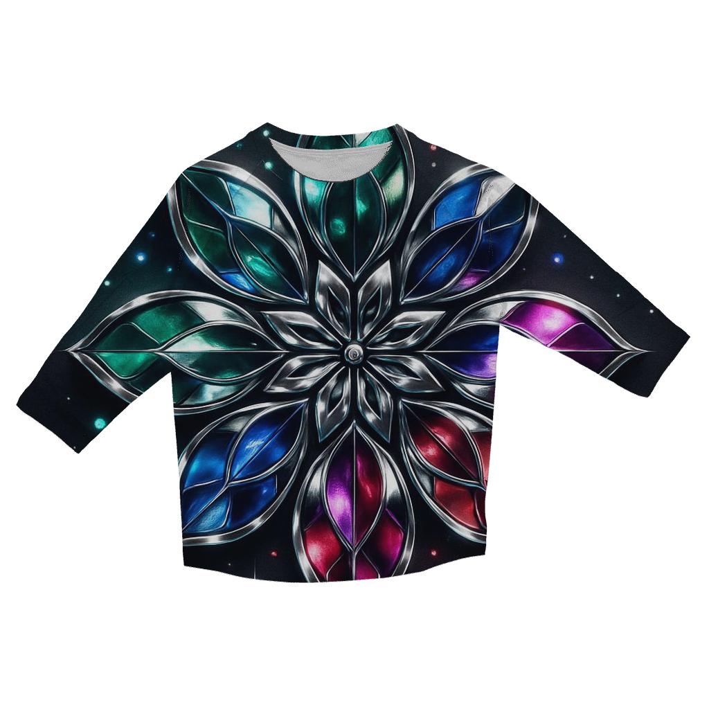 Chrome Petal Radiance fashion 3/4 sleeve shirts