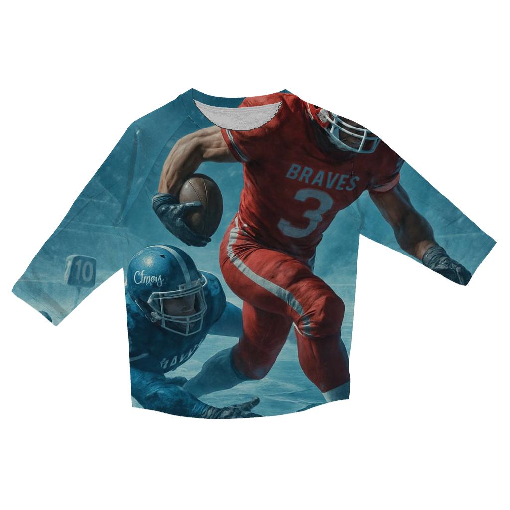 Frozen Ninth Inning River Ice Battlefield designer 3/4 sleeve blouses