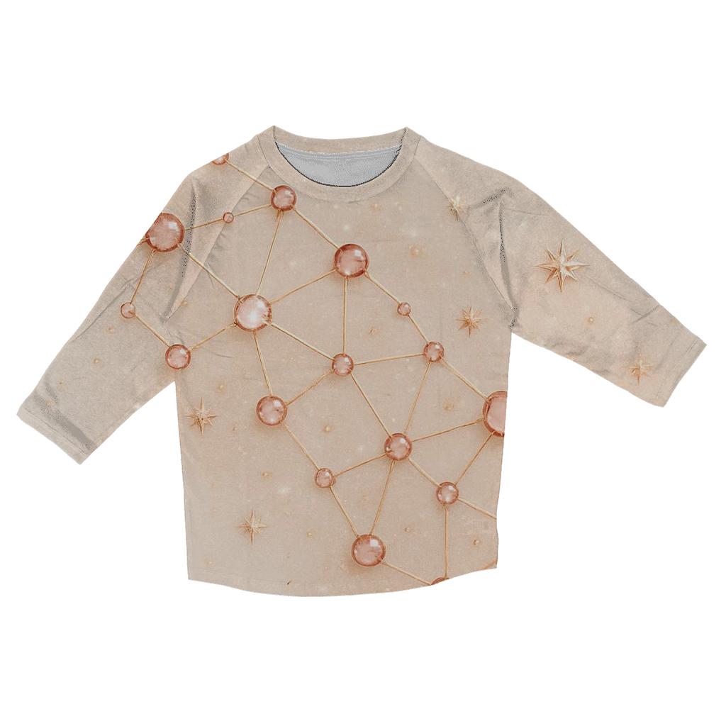 Rose Gold Constellation Veil personalized 3/4 sleeve tees