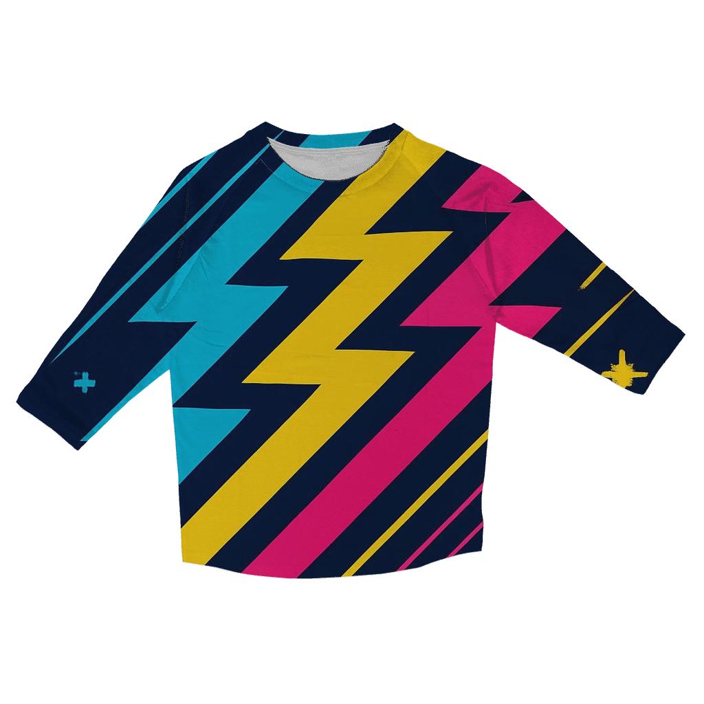 Arcade Cabinet Side Art Stripes stylish quarter sleeve tops