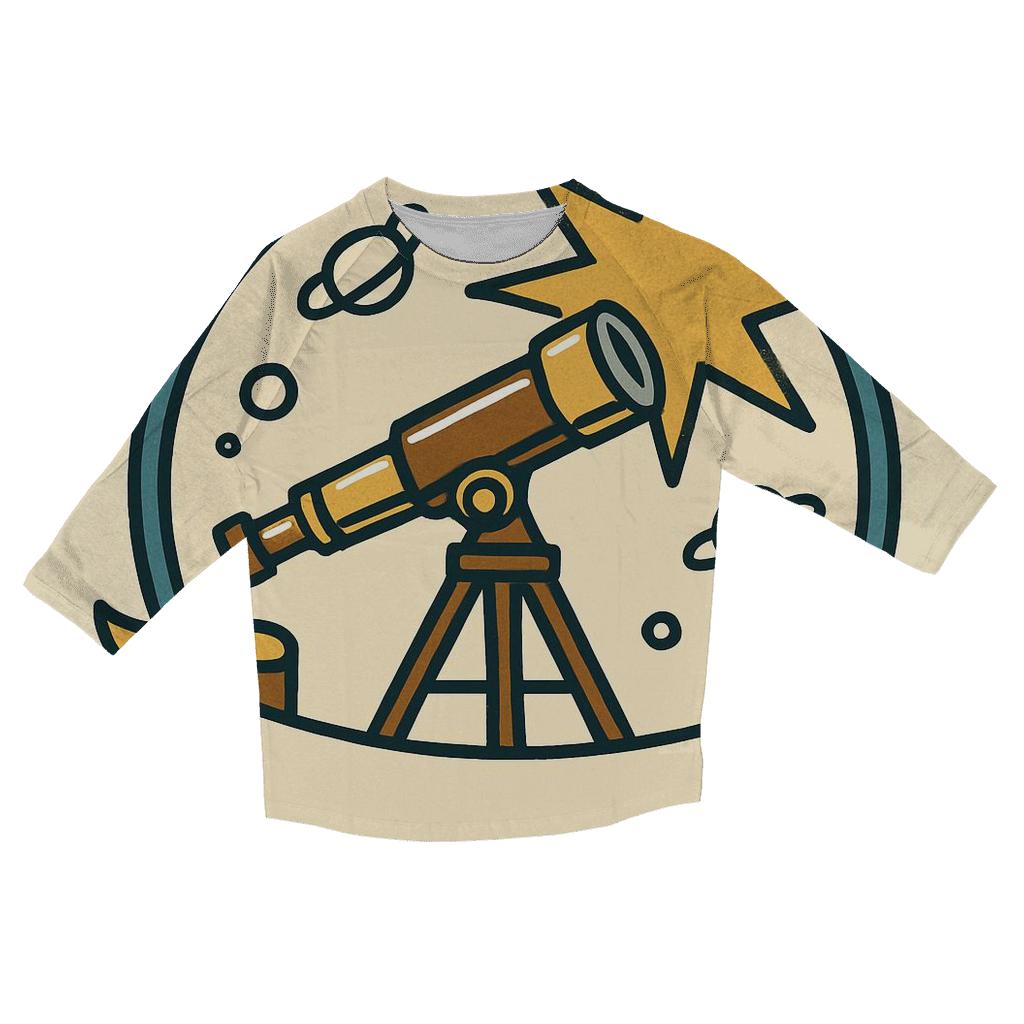 Groovy Telescope Starburst Badge personalized 3/4 sleeve tees