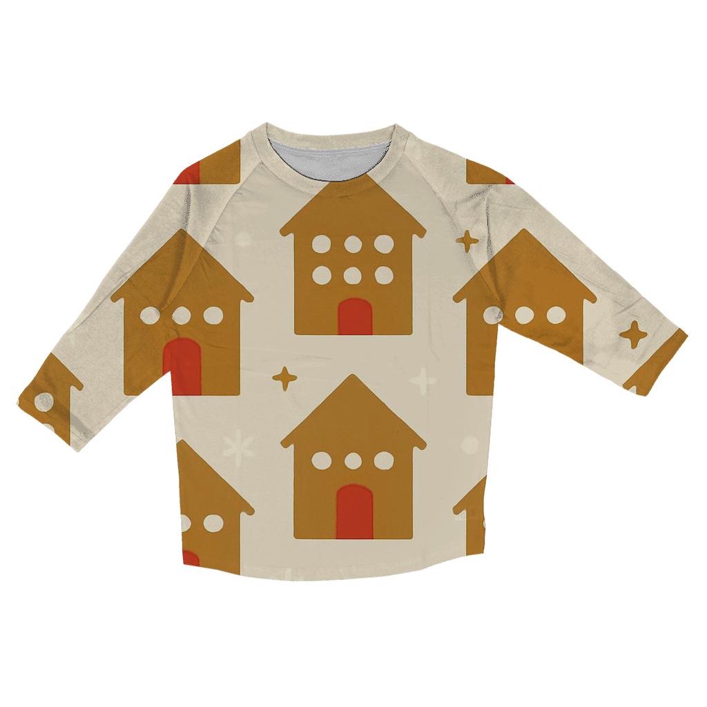 Gingerbread Tile Geometry custom 3/4 sleeve shirts