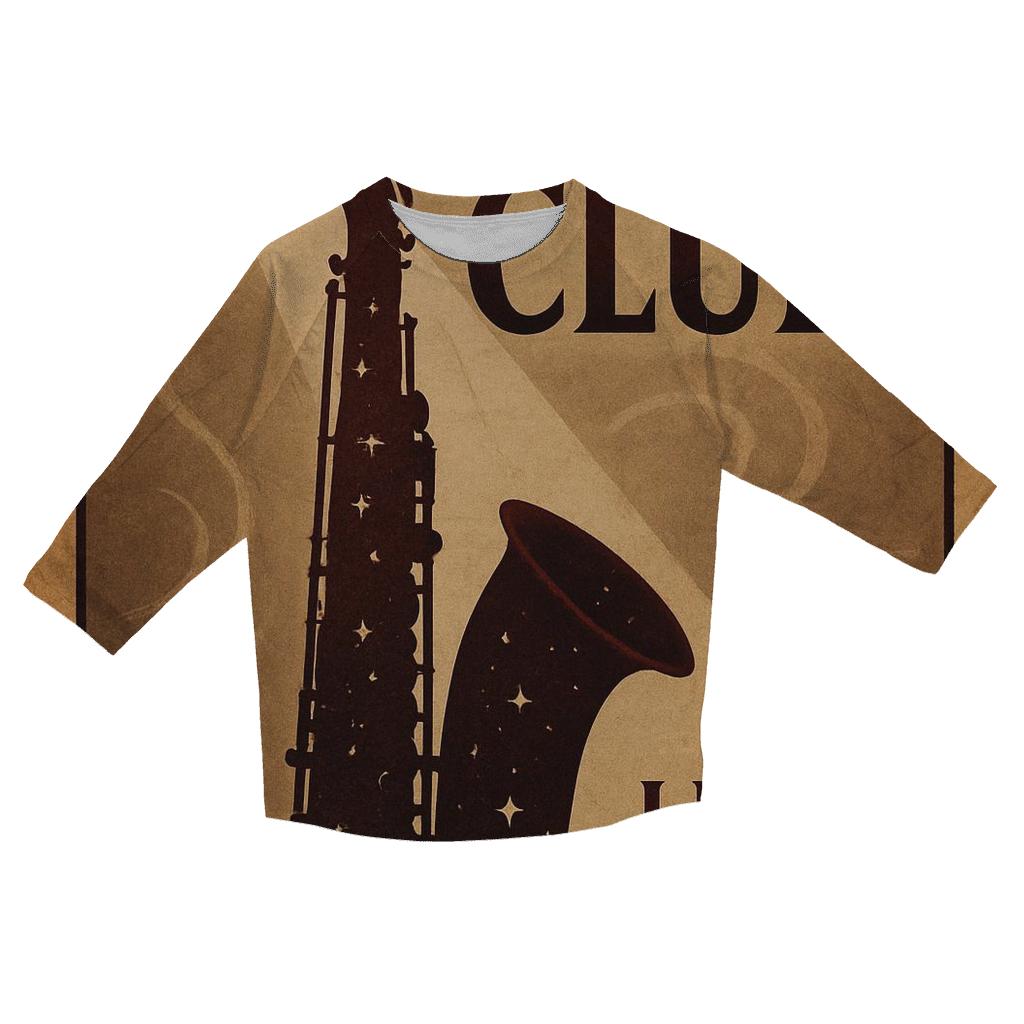 Vintage Jazz Club Night Poster With Starry Spotlight fashion 3/4 sleeve shirts