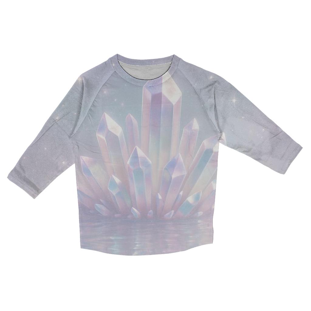 Pastel Shimmer Crystal Lagoon personalized 3/4 sleeve tees