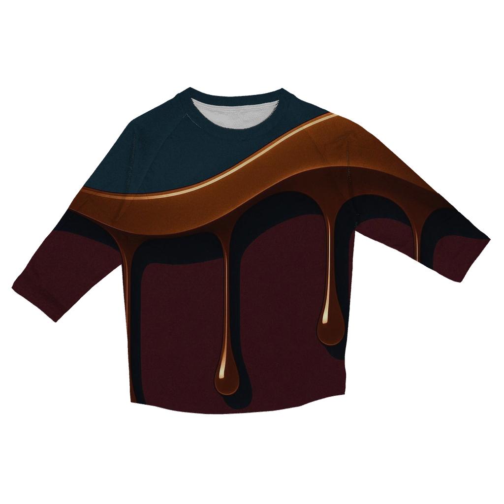 Coffee Drip Horizon fashion 3/4 sleeve shirts