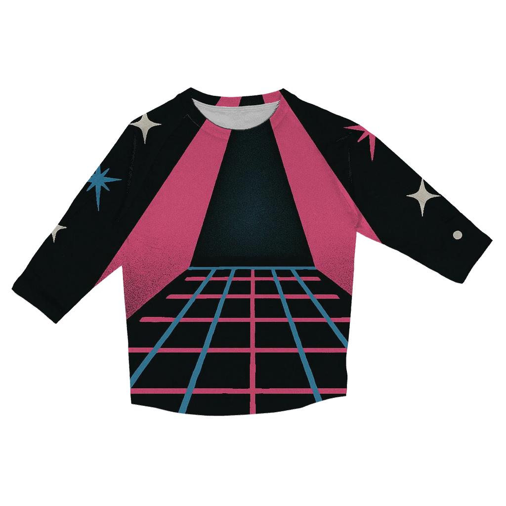 Disco Starship Dance Floor printed three quarter sleeve shirts