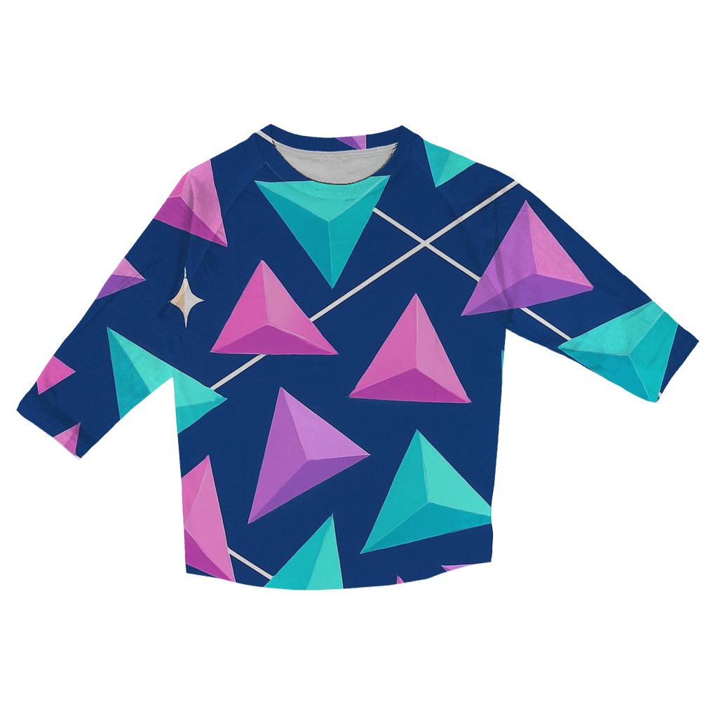 Laser Prism Triangle Scatter custom 3/4 sleeve shirts