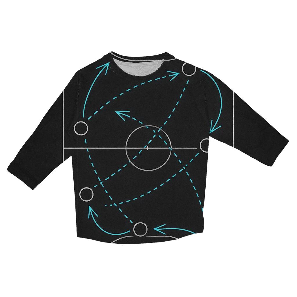 Futsal Street Court Blueprint casual three quarter sleeve shirts