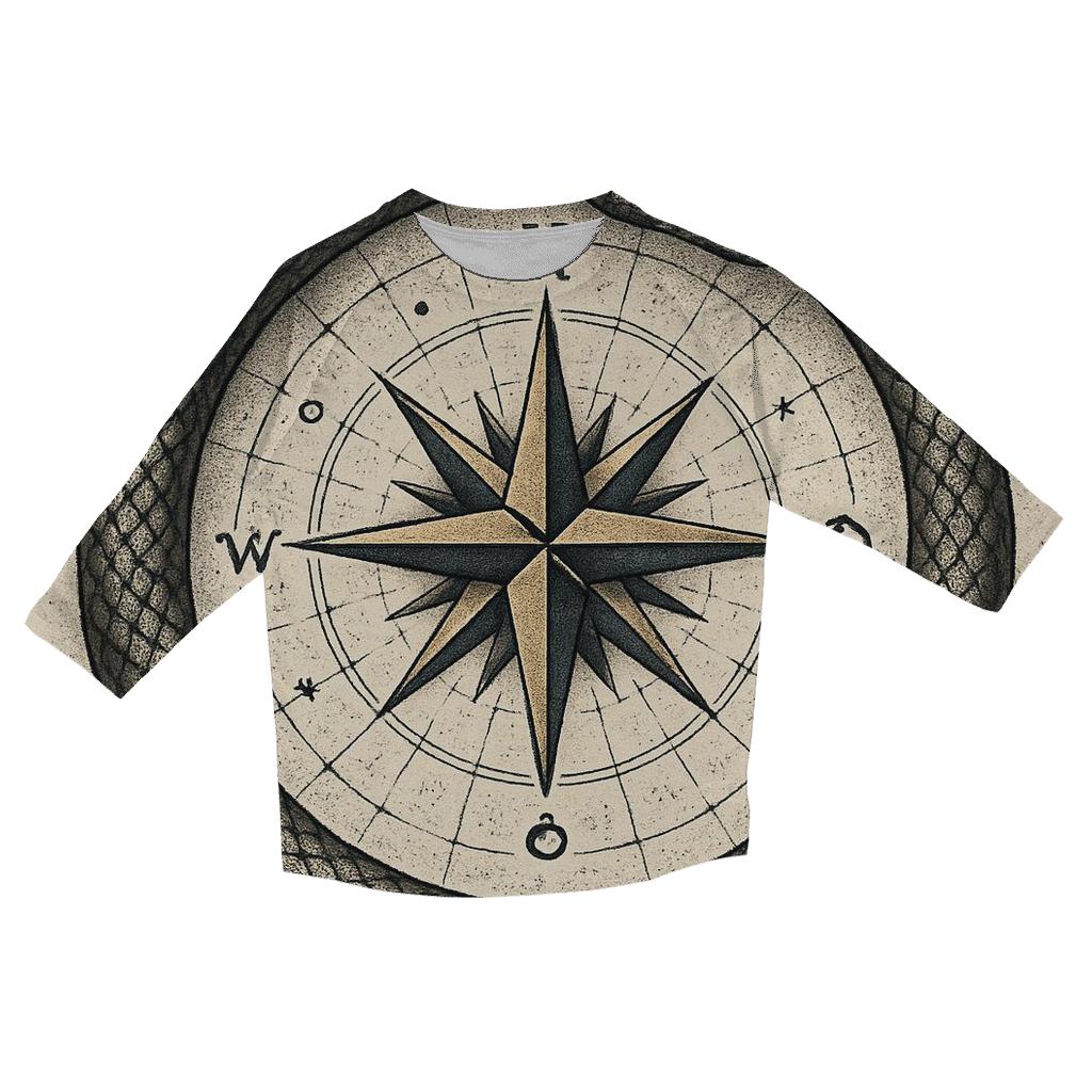 Astral Compass Ouroboros personalized 3/4 sleeve tees