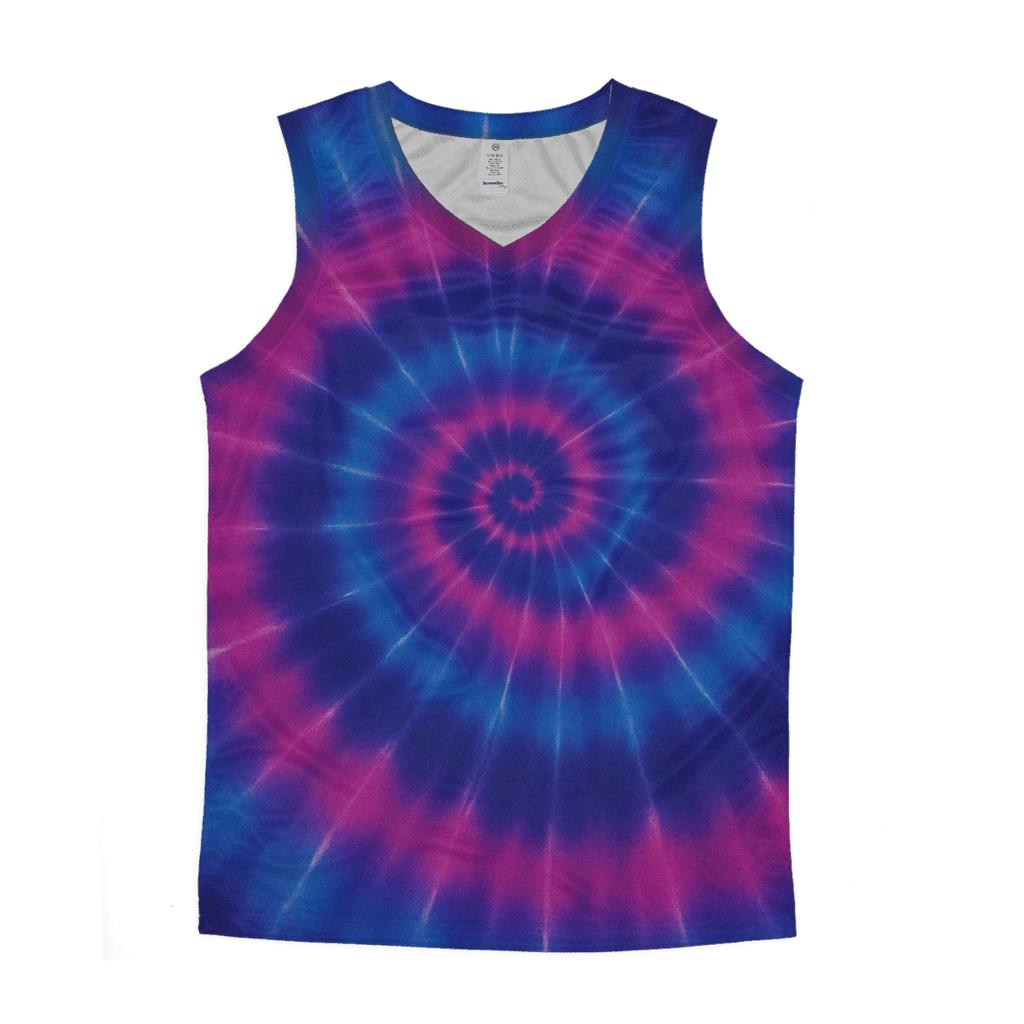 Nebula Spiral Overdye Whirlpool cotton sleeveless tops