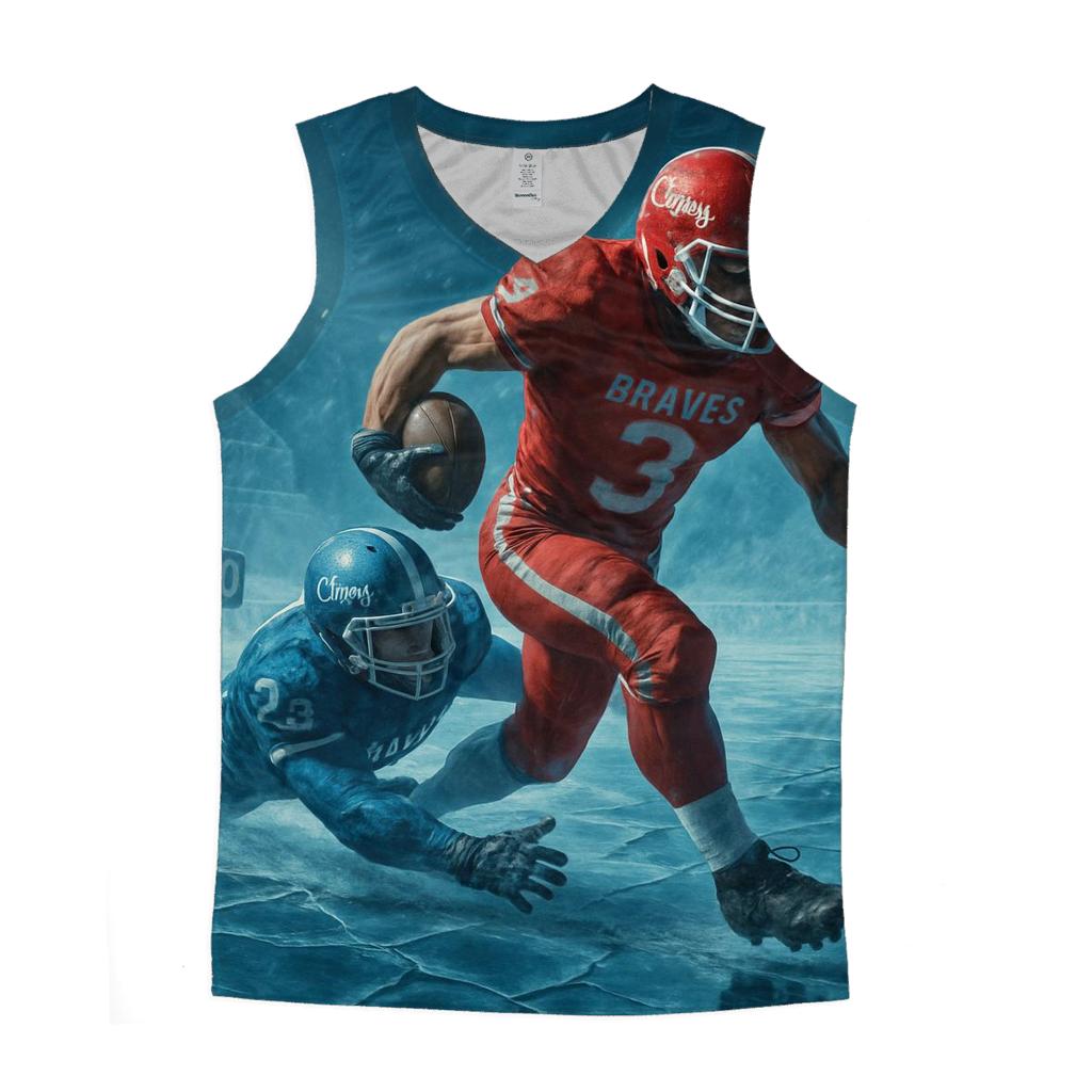 Frozen Ninth Inning River Ice Battlefield graphic print tank tops