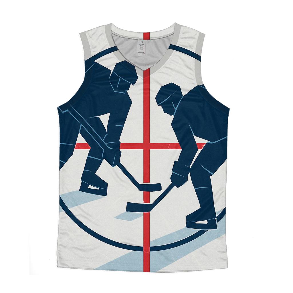 Ice Rink Geometry Faceoff trendy fitted tank tops