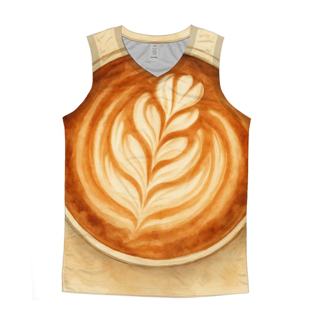 Latte Whirlpool Bloom cotton sleeveless tops