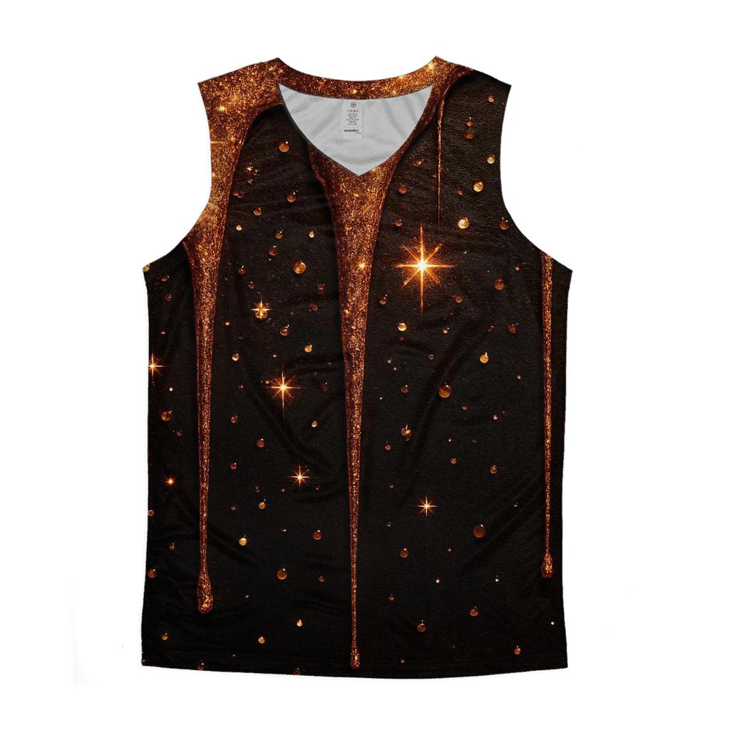 Copper Bronze Meteor Drips casual summer tank tops