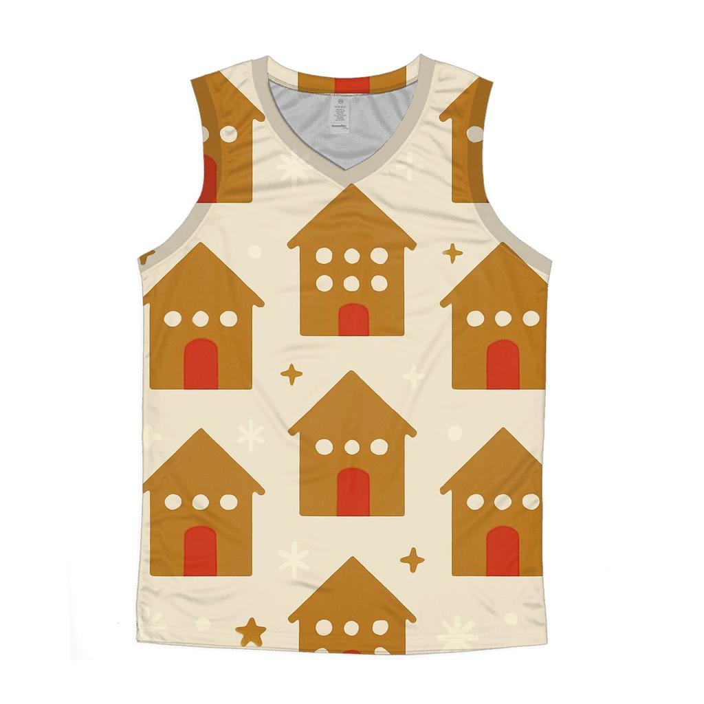 Gingerbread Tile Geometry stylish racerback tanks
