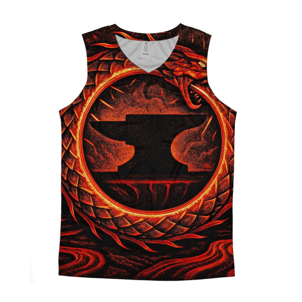 Volcanic Forge Ouroboros designer workout tanks