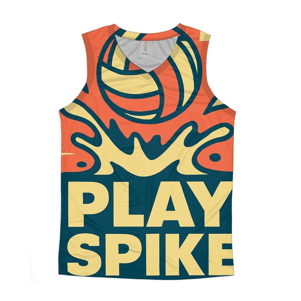 Volleyball Beach Sand Splash Typography trendy fitted tank tops