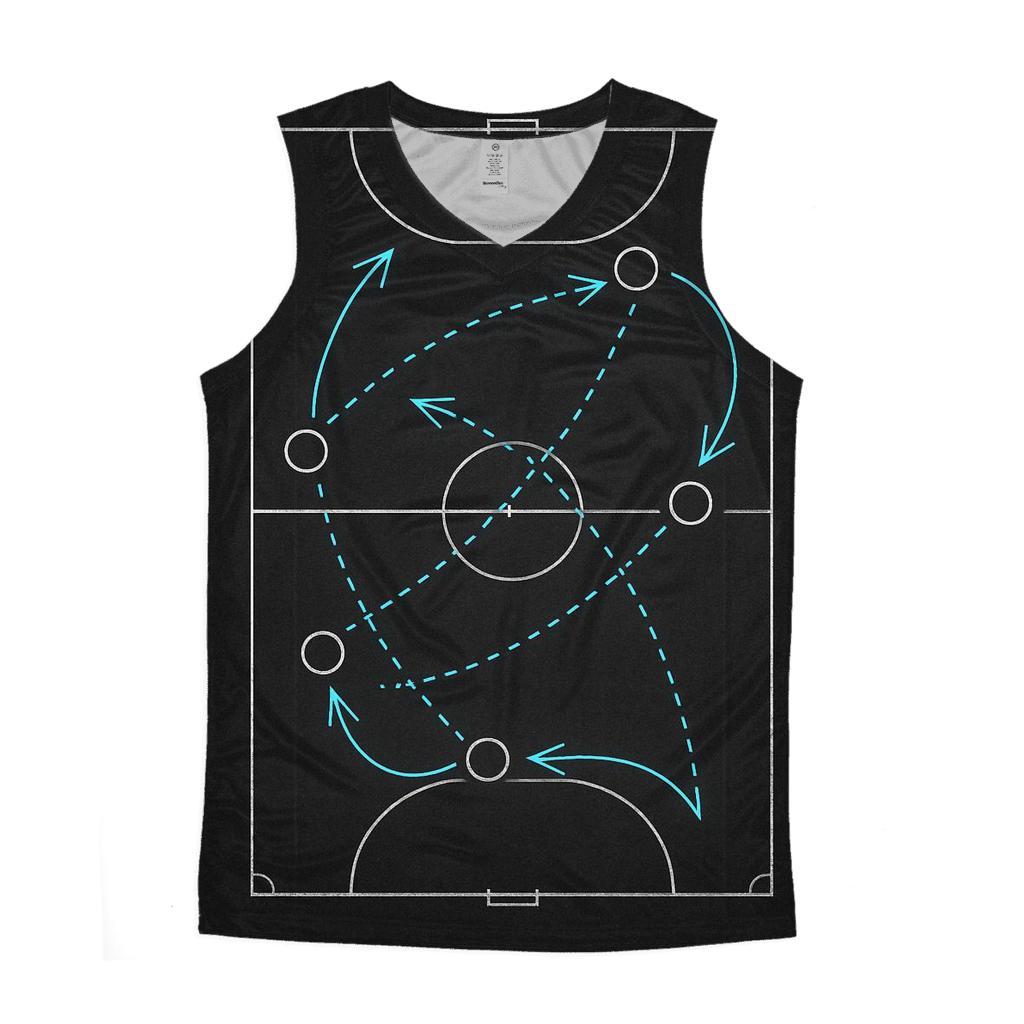 Futsal Street Court Blueprint personalized athletic tanks
