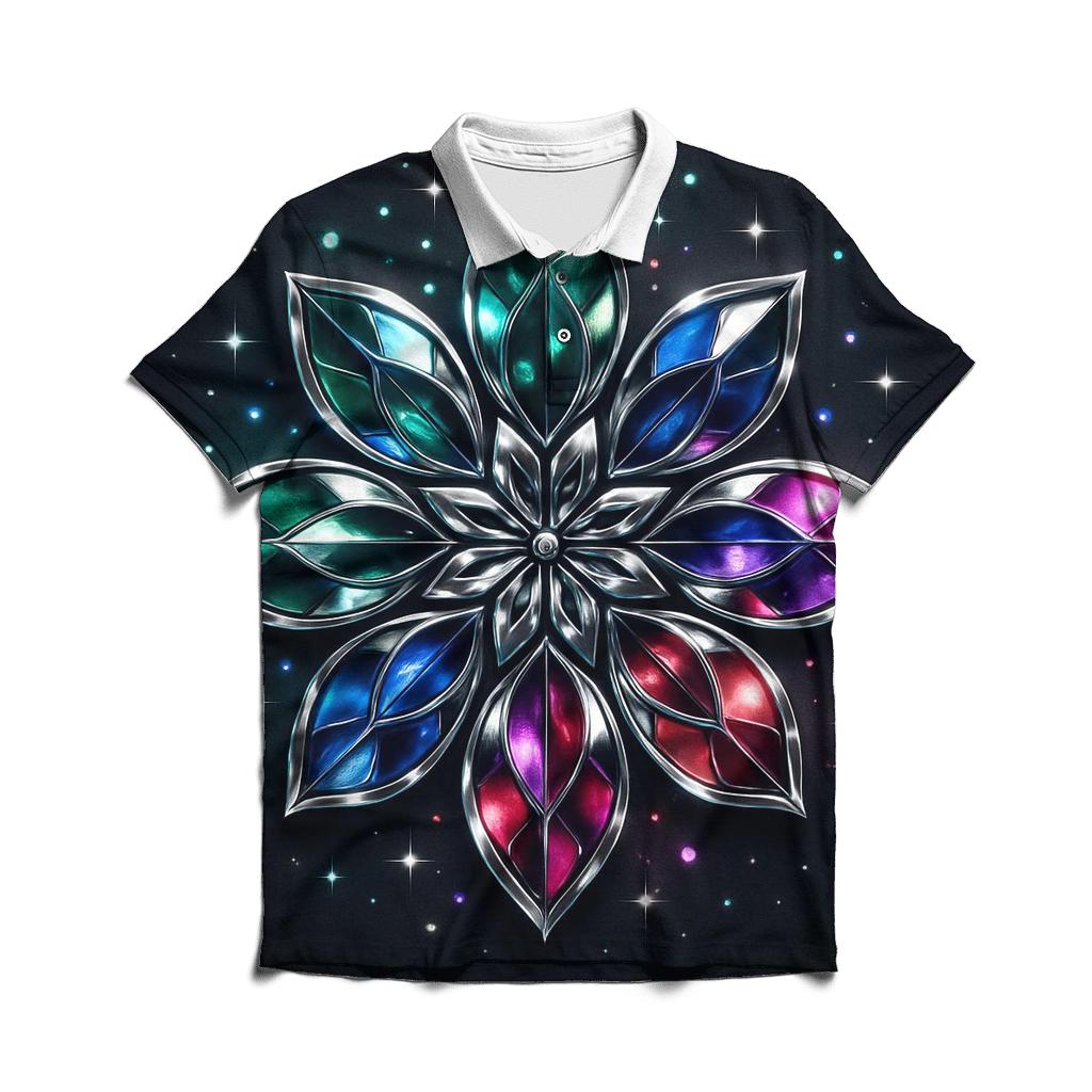 Chrome Petal Radiance branded logo polo shirts