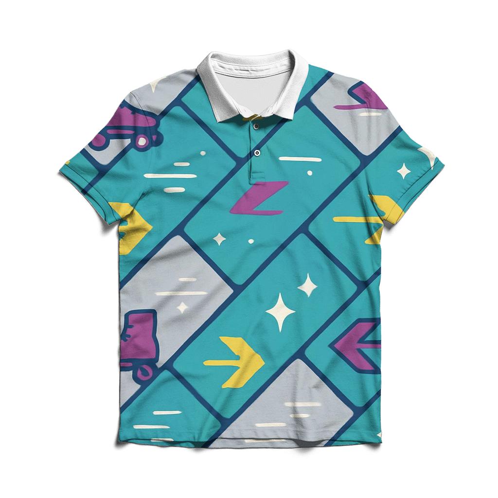 Vector Roller Rink Floor Tiles classic pique polos