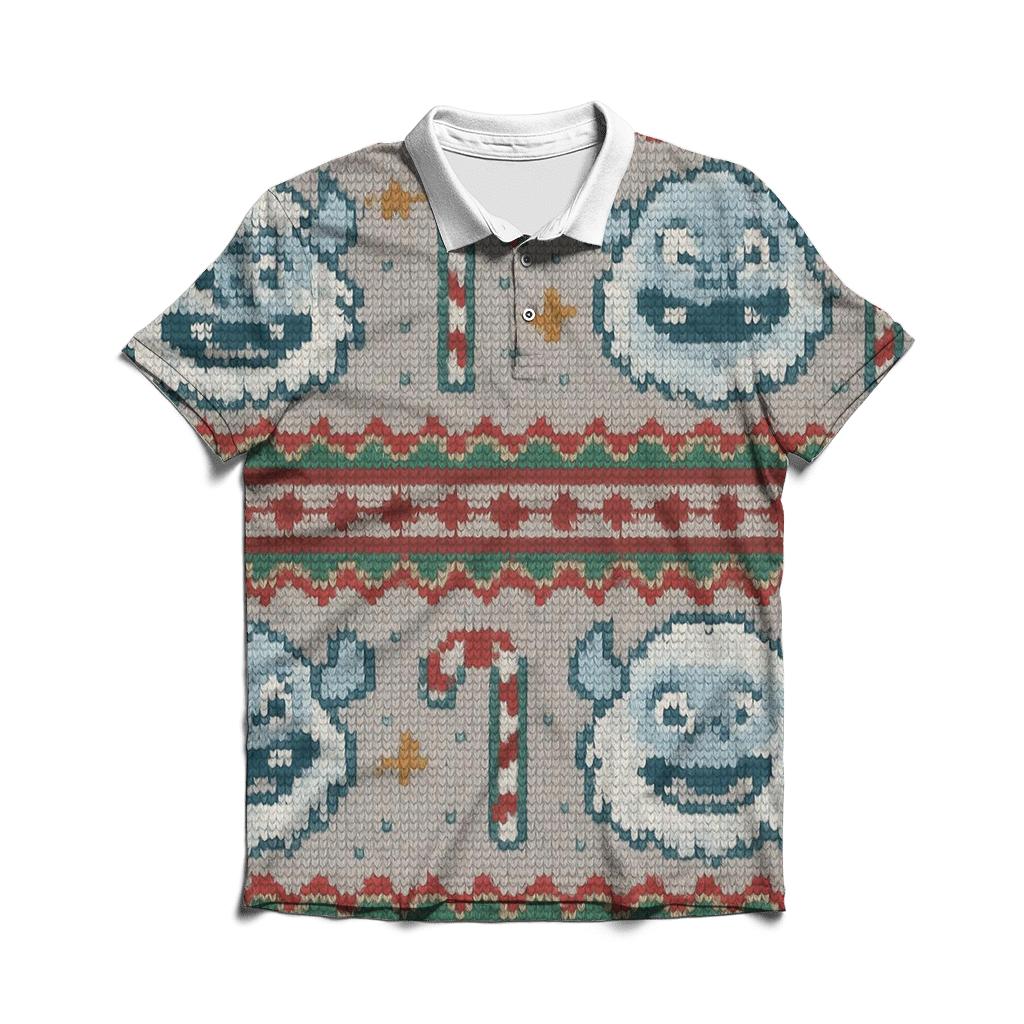 Jolly Yeti Sweater Stripe Design casual sports polo shirts