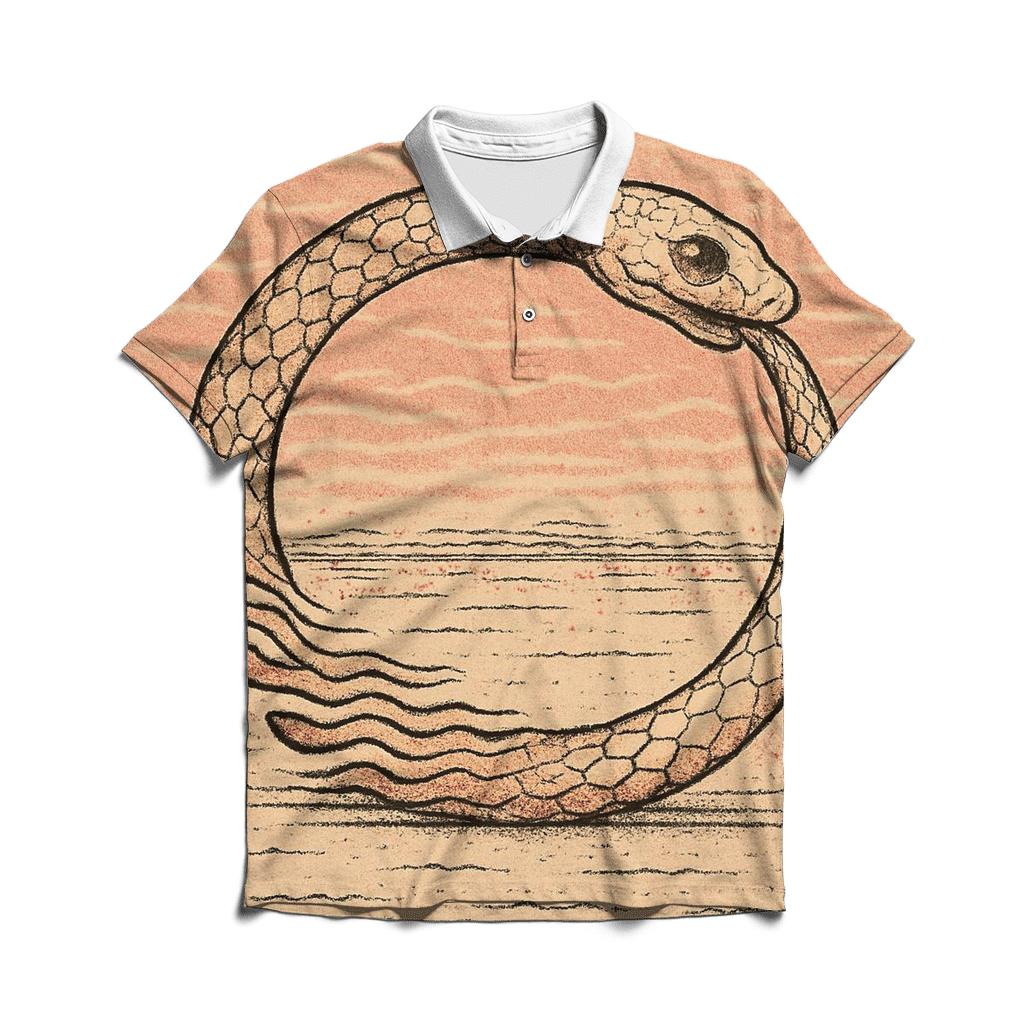 Salt Desert Ouroboros Mirage custom polo shirts