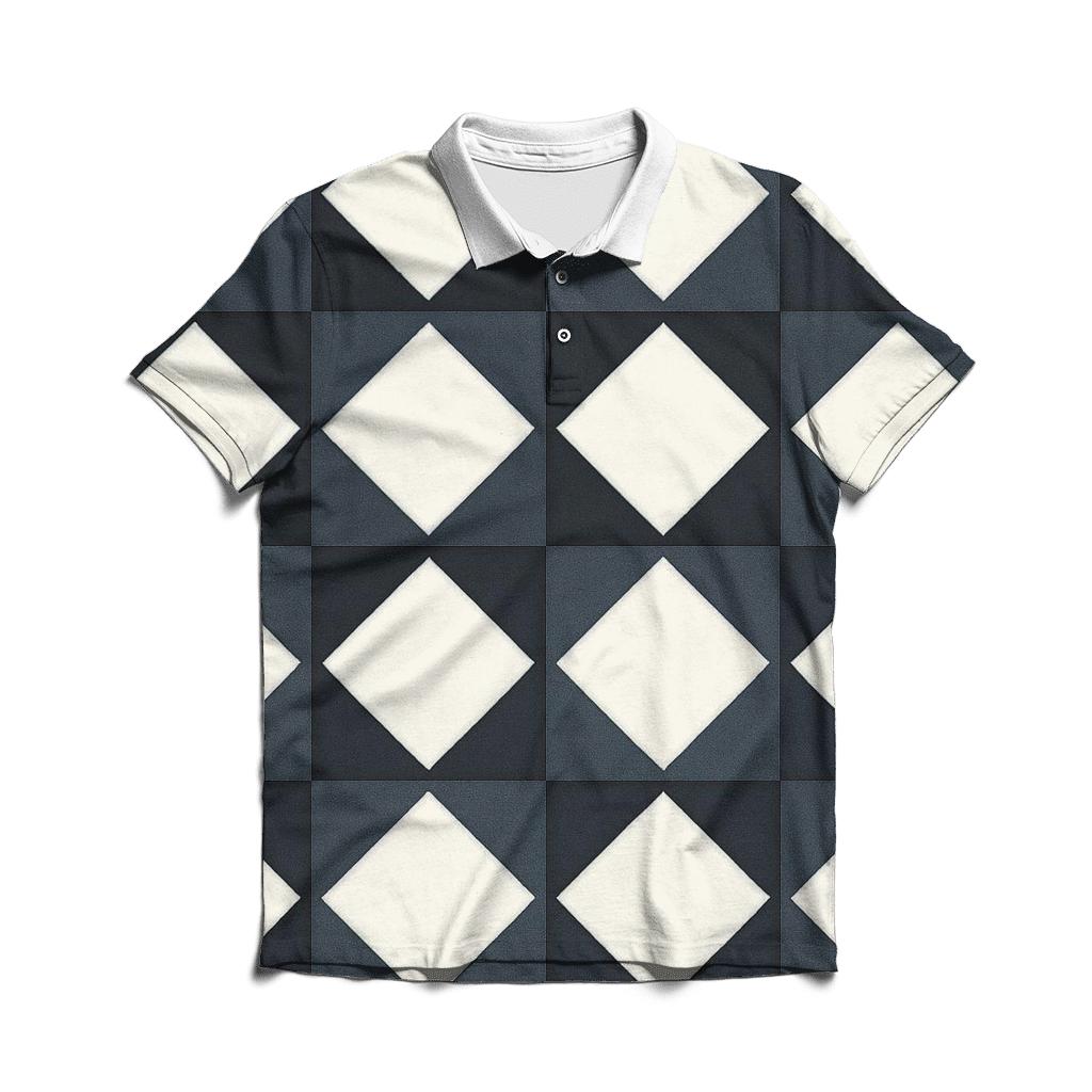 Itajime Eclipse Window Grid casual sports polo shirts