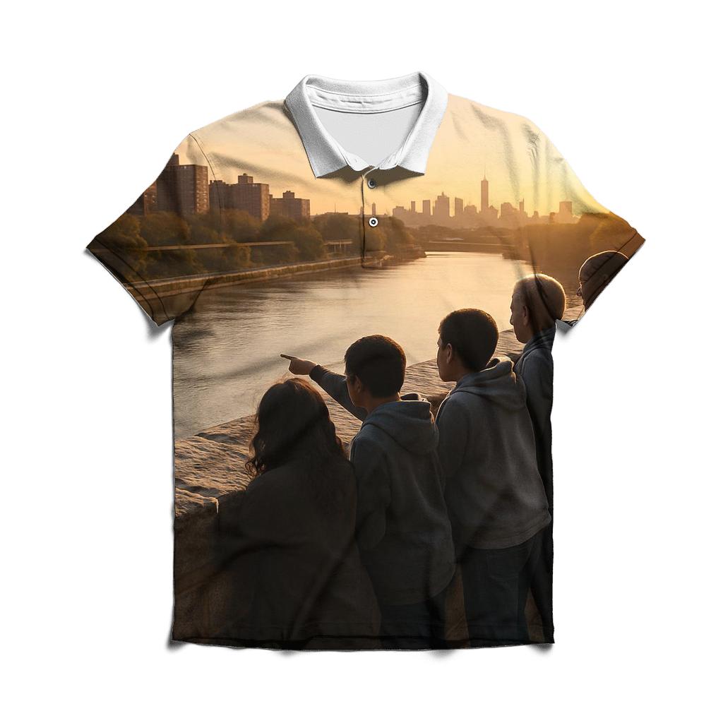 Harlem River Sunset From High Bridge classic pique polos