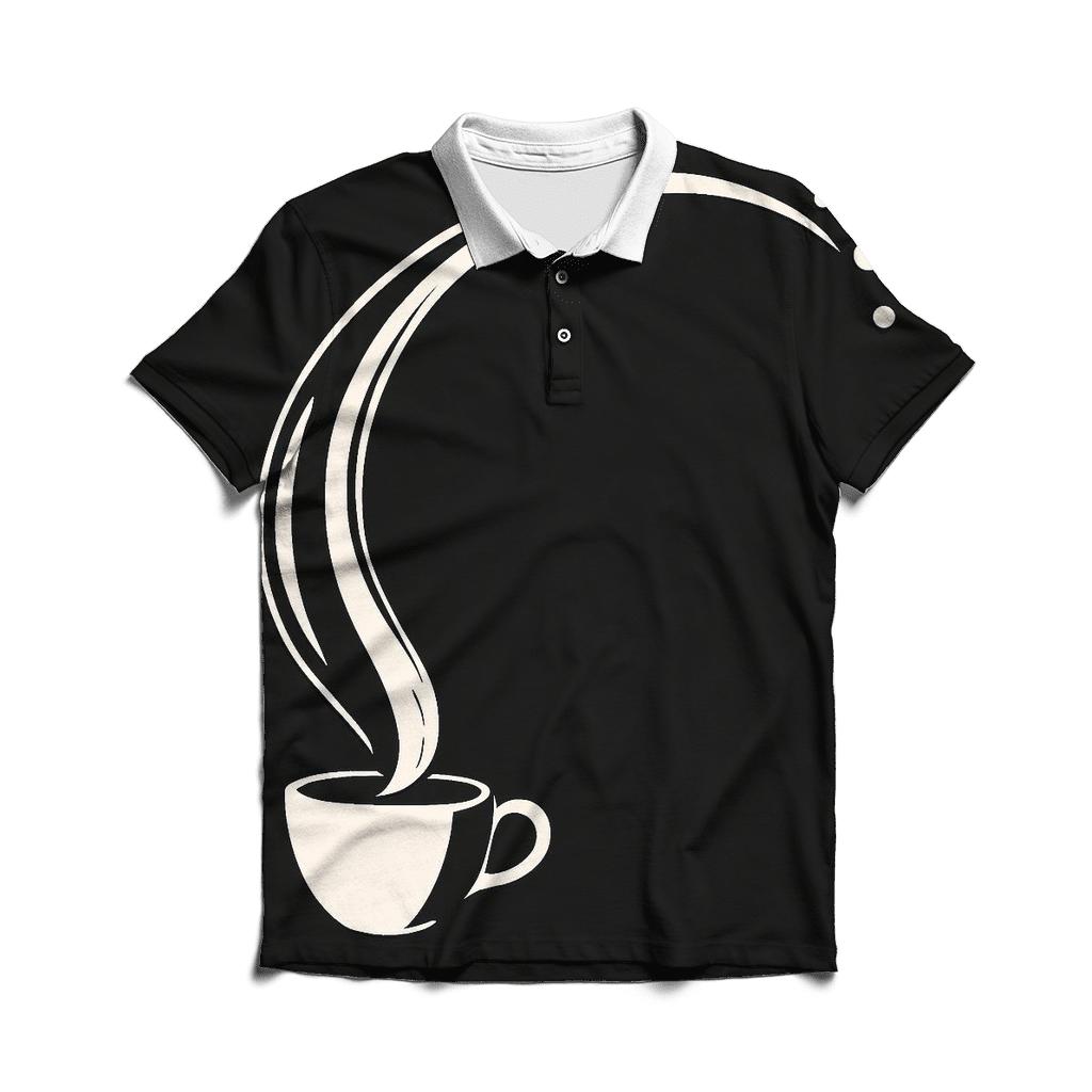 Midnight Espresso Arc embroidered polo tops