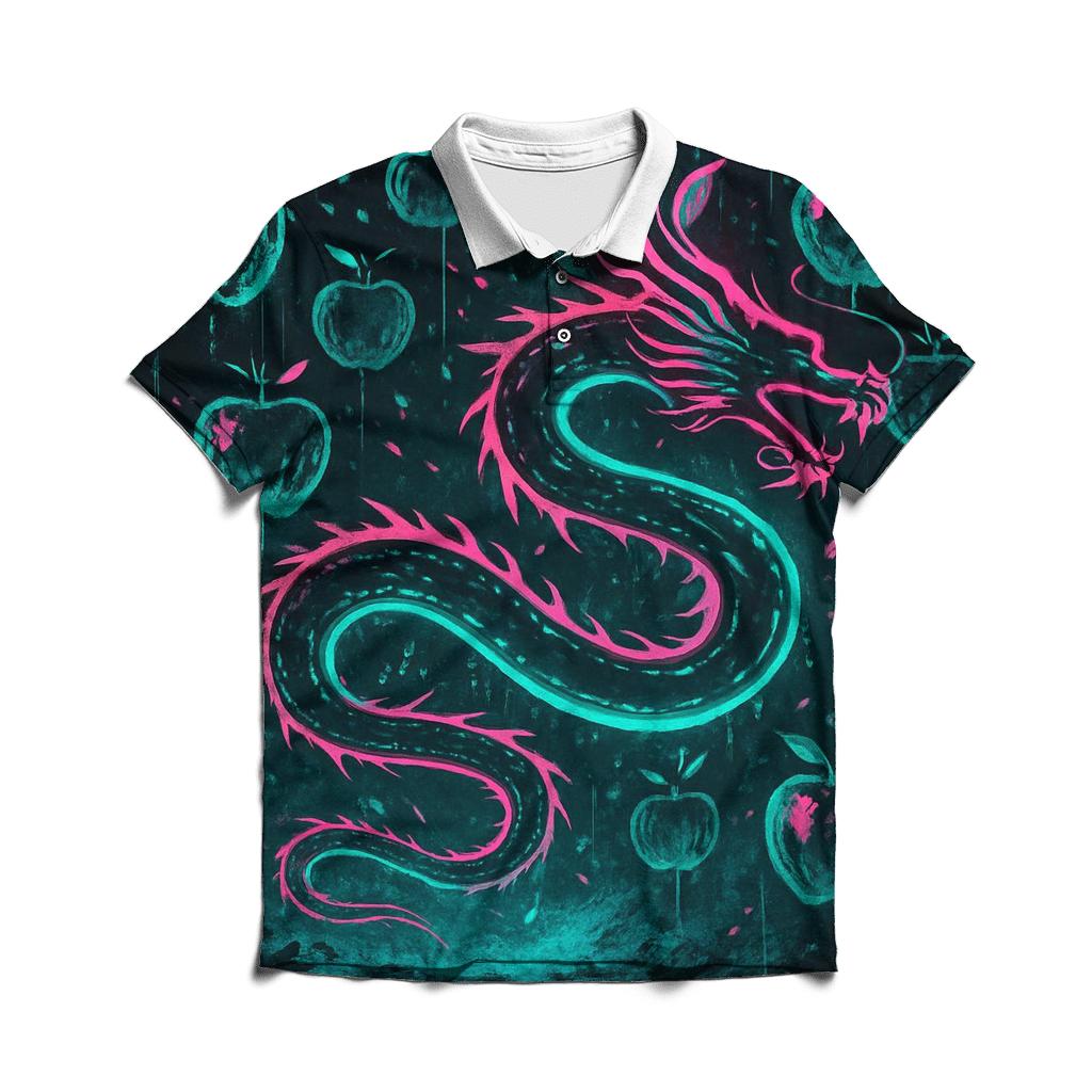 Neon Orchard Serpent designer slim fit polos