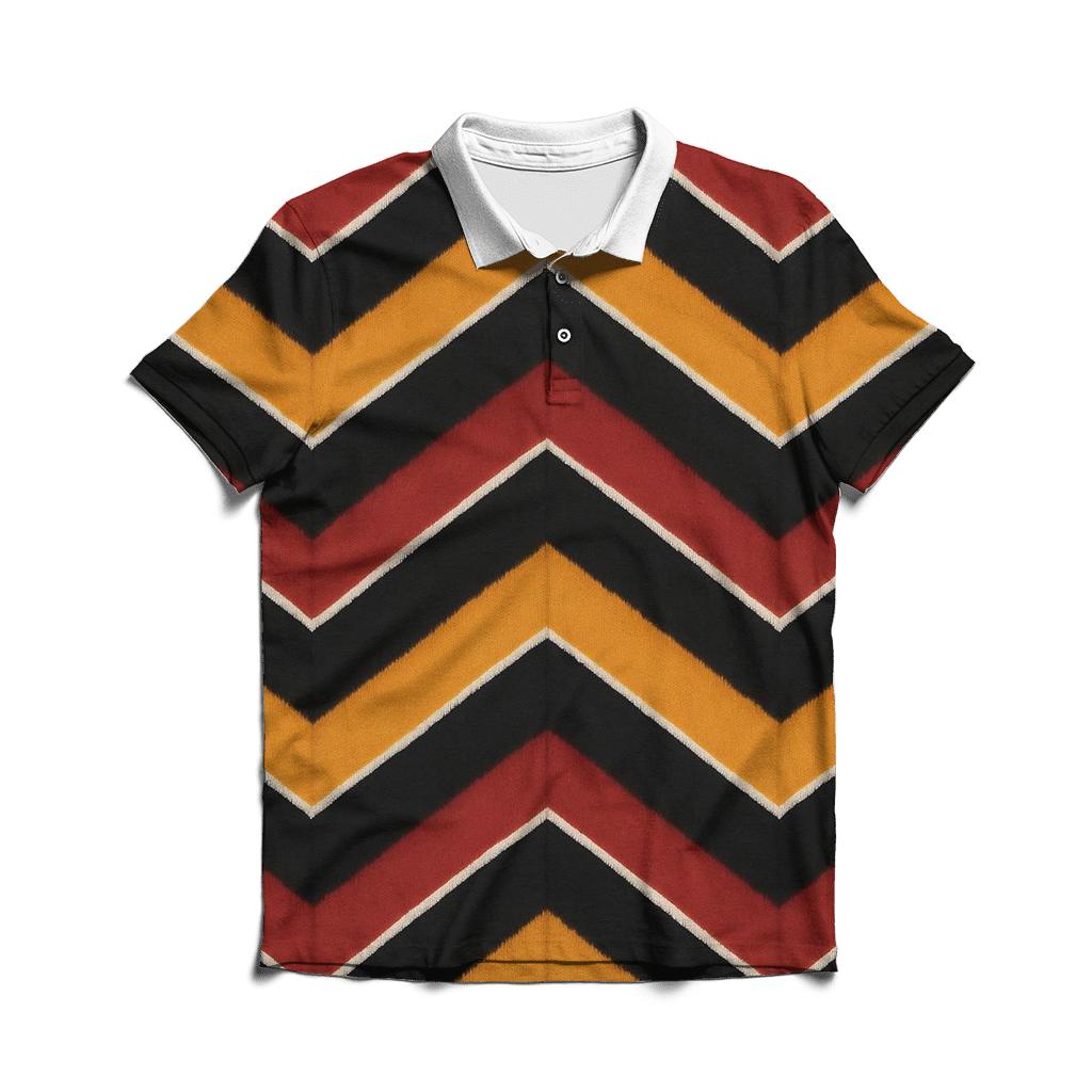 Chevron Accordion Meteor Steps custom polo shirts