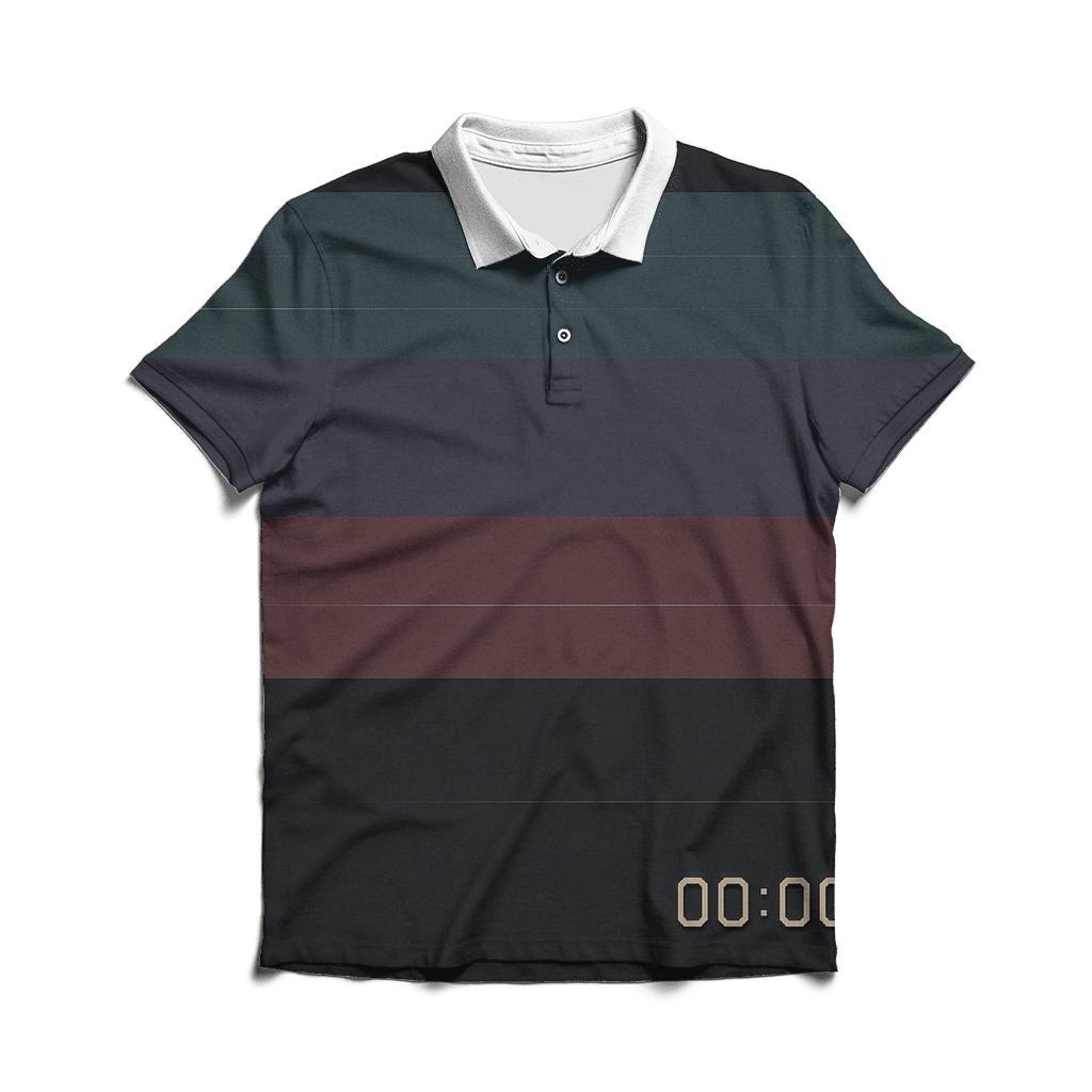 VHS Tracking Bar Gradient Bands personalized polo shirts