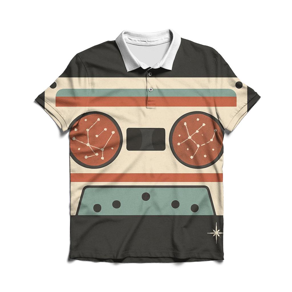 Cassette Tape Constellation Mix personalized polo shirts